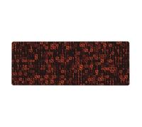 GRatka Programmatore Codice Rosso,Tappetino per mouse grande, da scrivania, per tastiera e computer, con base in gomma antiscivolo, 30 x 80 cm