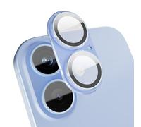 GratKit for iPhone 17 Camera Lens Protector, 9H Tempered Glass with Aluminum Alloy Frame Full Protective Cover, Case Friendly, Ultra HD, Night-Shot Friendly, Blue