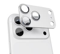 GratKit for iPhone 17 Pro Max Camera Lens Protector, 9H Tempered Glass with Aluminum Alloy Frame Full Protective Cover, Case Friendly, Ultra HD, Night-Shot Friendly, Silver