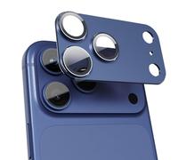 GratKit for iPhone 17 Pro Max Camera Lens Protector, 9H Tempered Glass with Aluminum Alloy Frame Full Protective Cover, Case Friendly, Ultra HD, Night-Shot Friendly, Blue