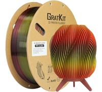 GratKit Gradient PETG Filament, Color Change 3D Printer Filament 1.75mm, 1kg, Multicolor PETG Transparent Gradient Yellow Green Red