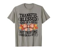 Grato Benedetto E Tipo di Disastro Friendsgiving Coquette Maglietta