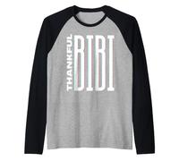 Grato Bibi Cracker Nonna Nonna Benedetta Mimi Gigi Maglia con Maniche Raglan