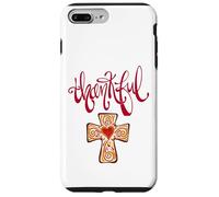 Grato Cristiano Croce Autunno Autunno Ringraziamento Divertimento Custodia per iPhone 7 Plus/8 Plus