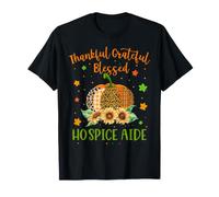 Grato Hospice Aiuto Zucca Girasole Ringraziamento Maglietta
