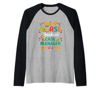 Grato Infermiera Case Manager Ringraziamento Gestione dei Casi Maglia con Maniche Raglan