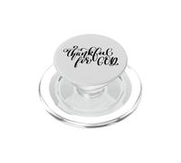 Grato per Dio Cristiano Elegante Calligrafia Fede PopSockets PopGrip per MagSafe
