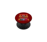Grato per il mio insegnante del Ringraziamento dei tacchini della scuola materna PopSockets PopGrip Adesivo