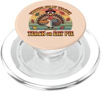 Grato per il mio insegnante di tacchino Retrò Divertente Insegnare o Mangia Torta PopSockets PopGrip per MagSafe