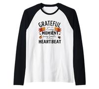 Grato per Ogni Momento, Ogni Sorriso, Ogni Battito del Cuore Maglia con Maniche Raglan