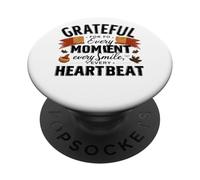 Grato per ogni momento, ogni sorriso, ogni battito del cuore PopSockets PopGrip Adesivo