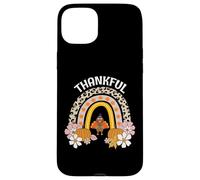 grato Rainbow Leopard Retro Groovy tacchino del ringraziamento Custodia per iPhone 15 Plus