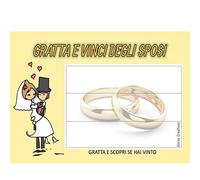 Gratta E Vinci Matrimonio Horus Creations 25 Gratta E Vinci Da Personalizzare - Consegnalo Ai Tuoi Ospiti - Rendi Divertente E Originale Il Tuo Matrimonio - Gratta E Vinci Degli Sposi(Giallo Canarino)