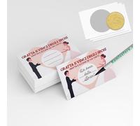Gratta e vinci matrimonio mod. Bigheart - Lotteria degli sposi set 24 o 48 pz