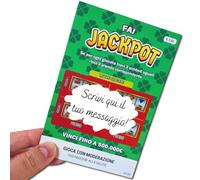 Gratta e Vinci Personalizzabile (Set da 2) - Finto Biglietto Gratta e Vinci da Scrivere con Sticker Adesivo - Idea Regalo Sorpresa Compleanno, Annuncio Gravidanza, Viaggio, Buono Regalo (10x15 cm)