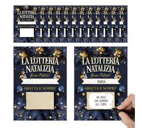 Gratta e Vinci Personalizzato Natale La Lotteria Natalizia Blue Oro 12 Gratta e