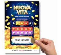 Gratta e Vinci SONO INCINTA Biglietti Annuncio Gravidanza idea originale e divertente. Gratta e scopri la sorpresa per marito papà nonna nonno zia zio