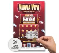 Gratta e Vinci SONO INCINTA Biglietti Annuncio Gravidanza idea originale e divertente. Gratta e scopri la sorpresa per marito papà nonna nonno zia zio
