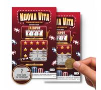 Gratta e Vinci Testimone, 2 Biglietti con Messaggio Vuoi Farmi da Testimone | Per chiedere di fare da testimone con un invito originale, finta lotteria divertente con frase coperta da grattare