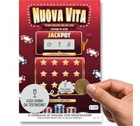 Gratta e Vinci Testimone, Biglietto con Messaggio Vuoi Farmi da Testimone? | Per chiedere di fare da testimone con un invito originale, finta lotteria divertente con frase coperta da grattare