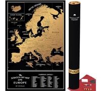 Gratta Mappa Europa Facile da Incorniciare - Mappa di Viaggio Europa - Mappa più Europe - Mappa Grattabile Europa - Mappa Grattare Europa - Scratch off Map of Europe - European Map Scratchable Poster