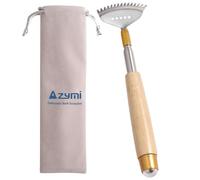 Gratta Schiena Mano Allungabile Fino a 61 cm- Rullo Massaggiante- Manico in Legno Massiccio, Artiglio e Braccio in Acciaio Inossidabile Di Alta Qualità, Massaggiatore Posteriore Robusto