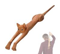 Grattaschiena a forma di gatto, con manico lungo, grattaschiena in legno con manico lungo, sollievo immediato dal prurito e rilassamento del corpo