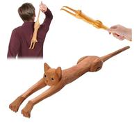 Grattaschiena a forma di gatto, grattaschiena in legno, massaggiatore manuale per schiena, grattaschiena per gatti, novità per sollievo immediato dal prurito e rilassamento del corpo