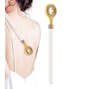 Grattaschiena - ABS e PET 29,6×5,5 cm Retrattile bifacciale | Strumento estensibile per grattare il bacino con rullo, per i piedi, massaggiatore per il | Calza imbottita anziani, marito