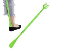 Grattaschiena, calzascarpe grattaschiena, Artiglio grattaschiena con manico lungo, Inserti per stivali, manico lungo per prurito alla schiena, calzascarpe portatile per indossare le scarpe stando in p