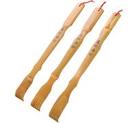 Grattaschiena, Grattaschiena con manico in bambù, strumento for alleviare il prurito fatto a mano con cordino, la scelta migliore for i regali(Primary Color*3)
