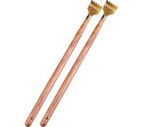 Grattaschiena, Grattaschiena in palissandro con manico lungo for uso domestico, strumento for grattarsi la testa,(Red-brown*2)