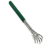 Grattaschiena in acciaio inox, allungabile, a forma di mano, telescopico, portatile, da viaggio, massaggiatore con impugnatura in gomma morbida, per uomini e donne