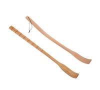 Grattaschiena in Legno di Faggio Manico, 2 Pezzi | Forma Curva, Superficie Liscia e Levigata, per Braccia e Testa, Relax in Salotto o Sotto la Doccia