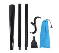 Grattaschiena Lungo per Calzascarpe, Bastone Medicazione Extra Lungo Regolabile per Anziani, Strumento per Rimuovere Calzini, Ottimo per Stare in Piedi o Seduti, Grattatesta,