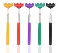 Grattaschiena per schiena, 5 colori, estensibile, portatile, in acciaio inox, telescopico per adulti, uomini, donne, sollievo dal prurito (7,87 a 66,77 pollici)