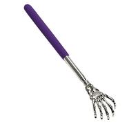 Grattaschiena telescopico con manico estensibile, portatile, in acciaio inox, strumento per massaggio alle mani, si estende da 22 cm a 55 cm