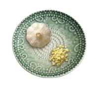 Grattugia aglio in ceramica | Piatto per aglio da cucina, per grattugiare zenzero, burro, pomodoro, carote, purè, piano di lavoro