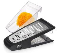 Grattugia Cucina Manuale Doppia Faccia con Contenitore Acciaio Inox Vilde 24cm