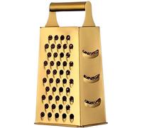 Grattugia di formaggio, grattugia in acciaio inossidabile con 4 lati e maniglia la affettatore di verdure da 9,3 pollici grattugiar per cucina, formaggio, verdure, patate, oro allo