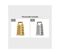 Grattugia e affettatrice manuale per verdure in acciaio inossidabile, oro + argento