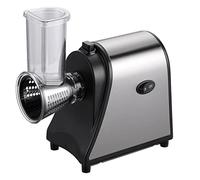 Grattugia elettrica Multifunzione Affettaverdure con 5 tamburi di taglio, Acciaio Inox