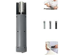 Grattugia elettrica per cocco, portatile, in acciaio inox, rotante automatica, per uso domestico e cucina (grigio)