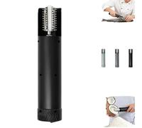 Grattugia elettrica per cocco, portatile, in acciaio inox, rotante automaticamente, per uso domestico e cucina (nero)