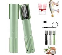 Grattugia elettrica per cocco, portatile, raschietto per cocco, pelapatate, batteria a lunga durata/impermeabile, grattugia da cucina rotante anti-schizzi wireless per cocco e pesce (C)