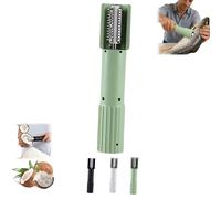 Grattugia elettrica per cocco, raschietto elettrico per cocco, raschietto per cocco portatile, pelapatate rotante anti-spruzzo, lama in acciaio inox con rullo in cocco (verde)