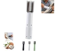 Grattugia elettrica per cocco, raschietto elettrico per cocco, raschietto per cocco portatile, pelapatate rotante anti-spruzzo, lama in acciaio inossidabile con rullo in cocco (bianco)