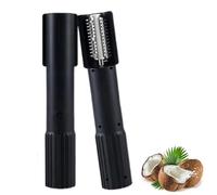 Grattugia elettrica per cocco, Raschietto per cocco portatile, Strumento per raschiare la polpa di cocco in acciaio inossidabile riutilizzabile, Tritacocco elettrico (Nero)