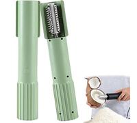 Grattugia elettrica per cocco, trituratore pelapatate portatile portatile per raschietto per cocco, grattugia da cucina rotante automatica antispruzzo, rullo elettrico manuale per frantoio (green)