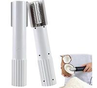 Grattugia elettrica per cocco, trituratore pelapatate portatile portatile per raschietto per cocco, grattugia da cucina rotante automatica antispruzzo, rullo elettrico manuale per frantoio (white)